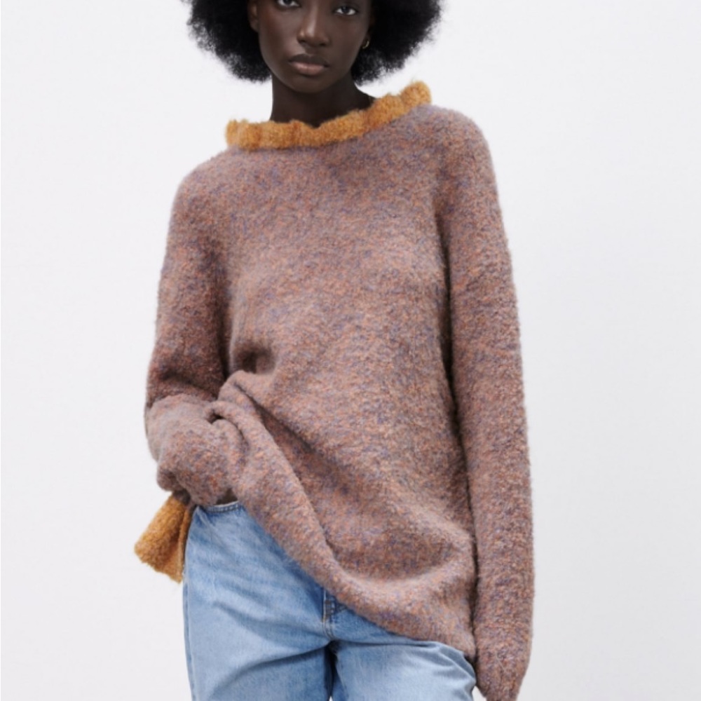 Zara Oversized Knot Sweater Backless Medium